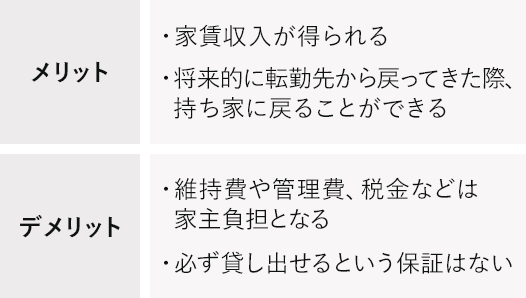 住宅ローン返済中に転勤 3つの選択肢から持ち家の扱いを決めよう はじめての住宅ローン